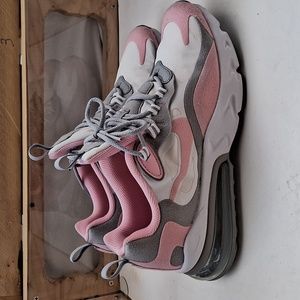 Nike Air Max 270 React, White/Pink Gray, BQ0103-104, Size 6Y